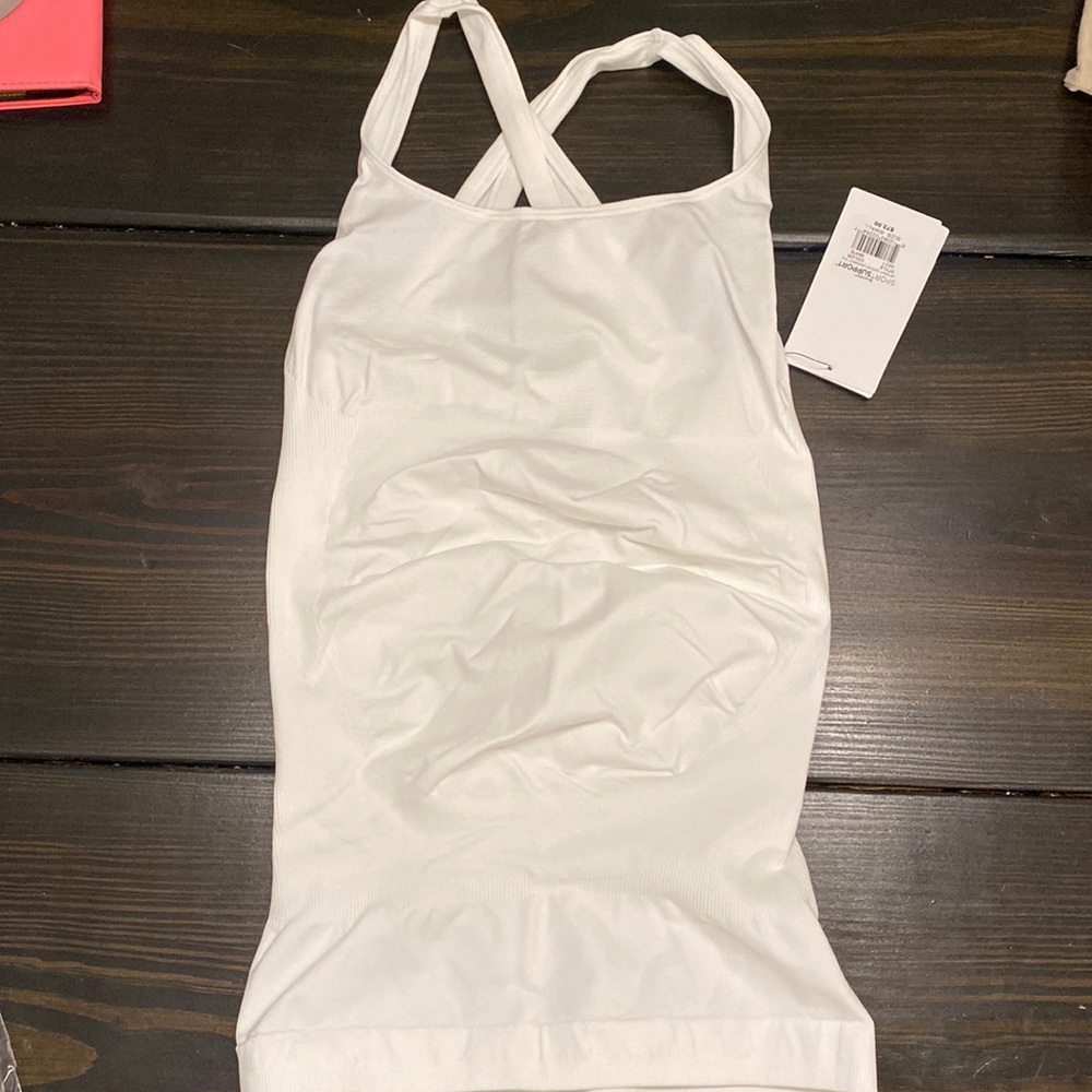 White Maternity Support Tank Top